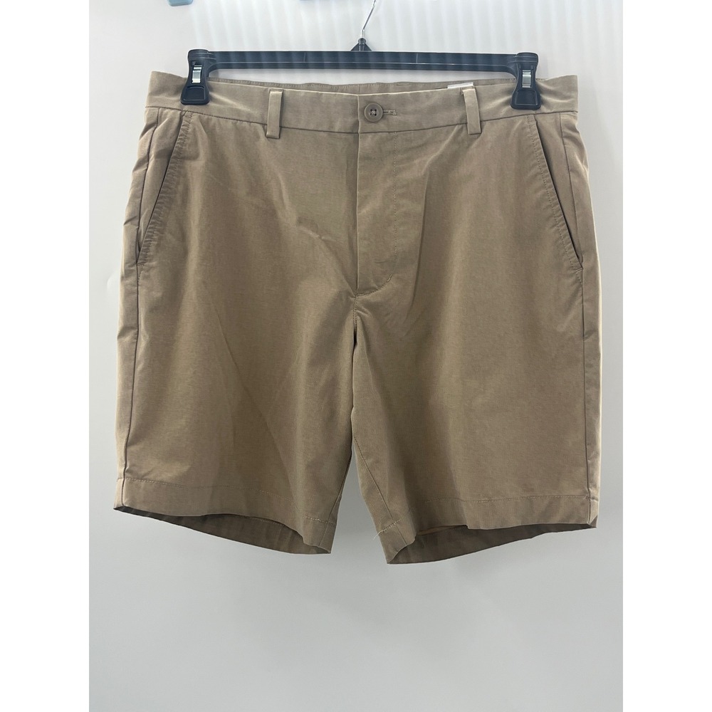 Vineyard Vines Performance Shorts Mens 31 Khaki Tan Stretch Golf 9 Inch Inseam